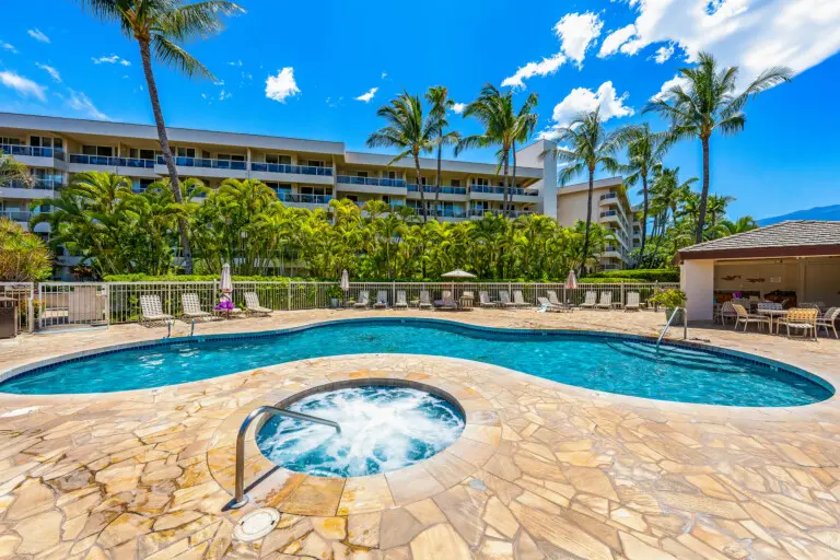 Resort-style pool at a Kihei vacation rental community